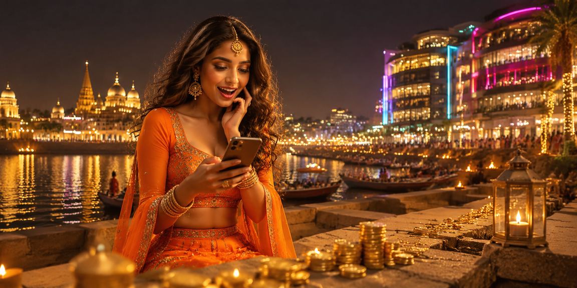 Mobile casino gaming in Lucknow neon lights